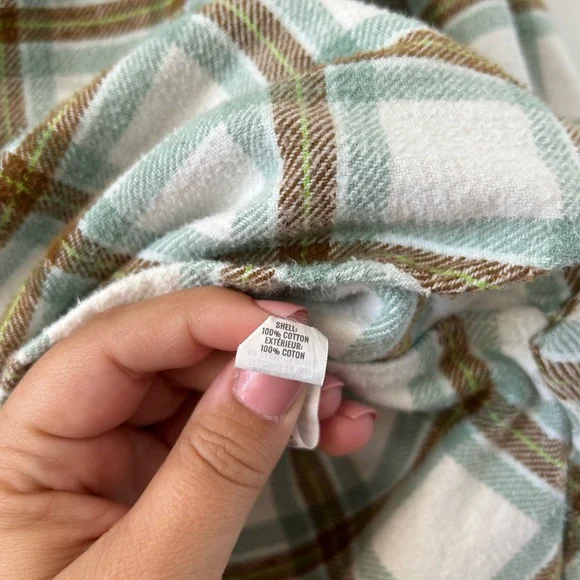 Aerie Plaid Flannel Button Up Sz Medium - Picture 4 of 7